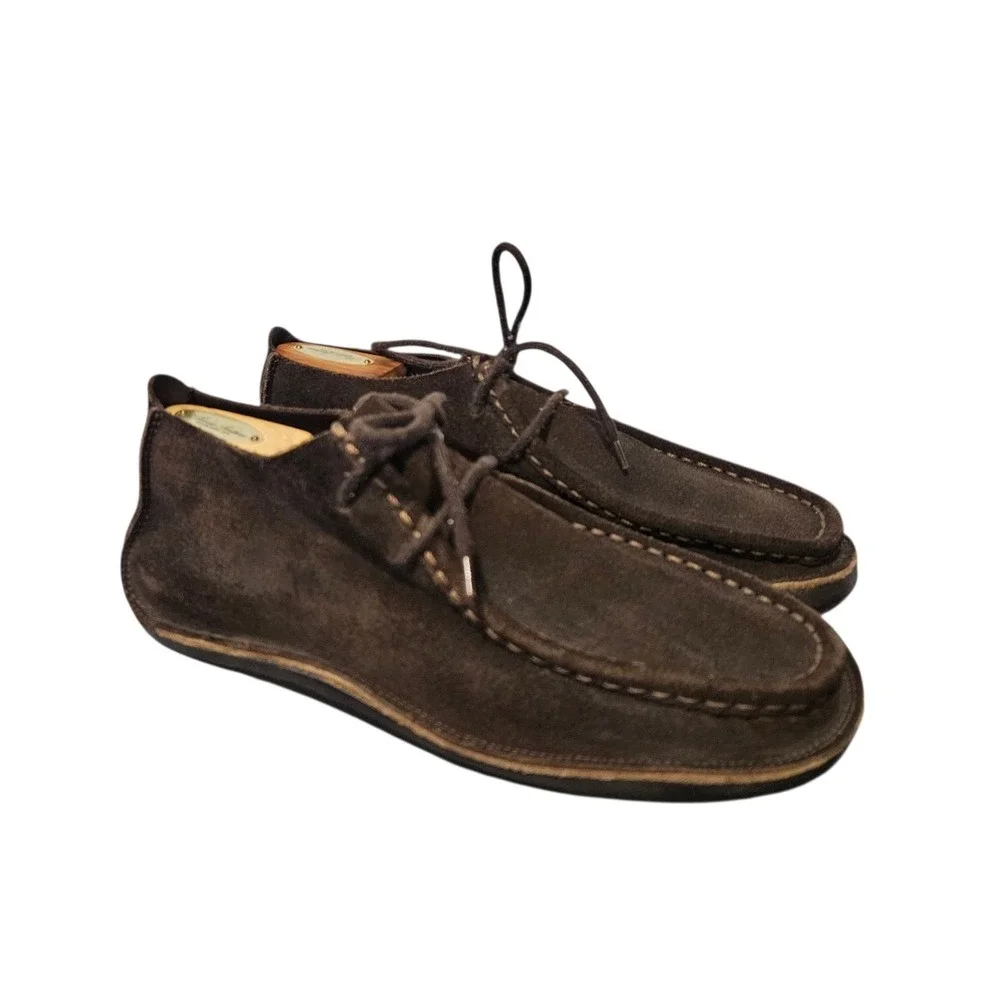 J Crew Y2K Sidney Chukka Boots Mens 11 Chocolate Brown Suede Leather Preppy